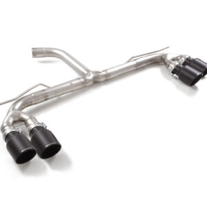 Tubo posteriore sdoppiato con terminali rotondi 4 / 102 mm Sport Line Black sfalsati 50.1143.64B Ragazzon