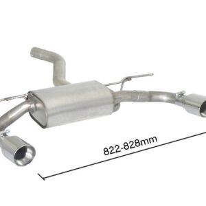 Posteriore  sdoppiato con terminali rotondi 2 / 90 mm Sport Line 50.0728.60 Ragazzon