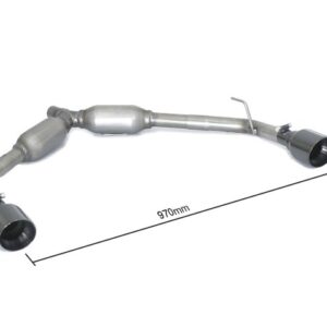 Posteriore  sdoppiato con terminali rotondi 2 / 102 mm Sport Line Black   50.0538.61B Ragazzon